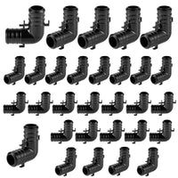30 pcs pex-b crimp 1/2" ppsu elbow w/tab