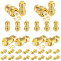 30-Pack 3/4" x 1/2" Push Fit Coupling