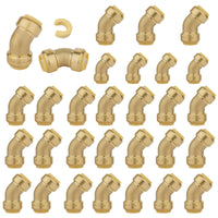 30-Pack 3/4" x 3/4" 45° Push Fit Elbow