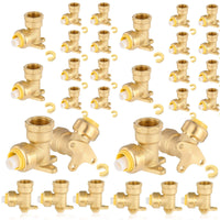 30 pcs 3/4" 3/4" f push fit femele drop ear elbow