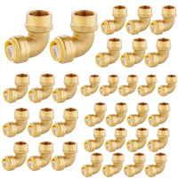 30 pcs 3/4" 3/4" f push fit femele elbow