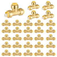 30 pcs 3/4" 3/4" 1/2" push fit tee