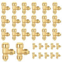 30 pcs 3/4" 1/2" 3/4" push fit tee