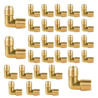 30-Pack 3/8" Flare x 1/4" MNPT 90° Elbow