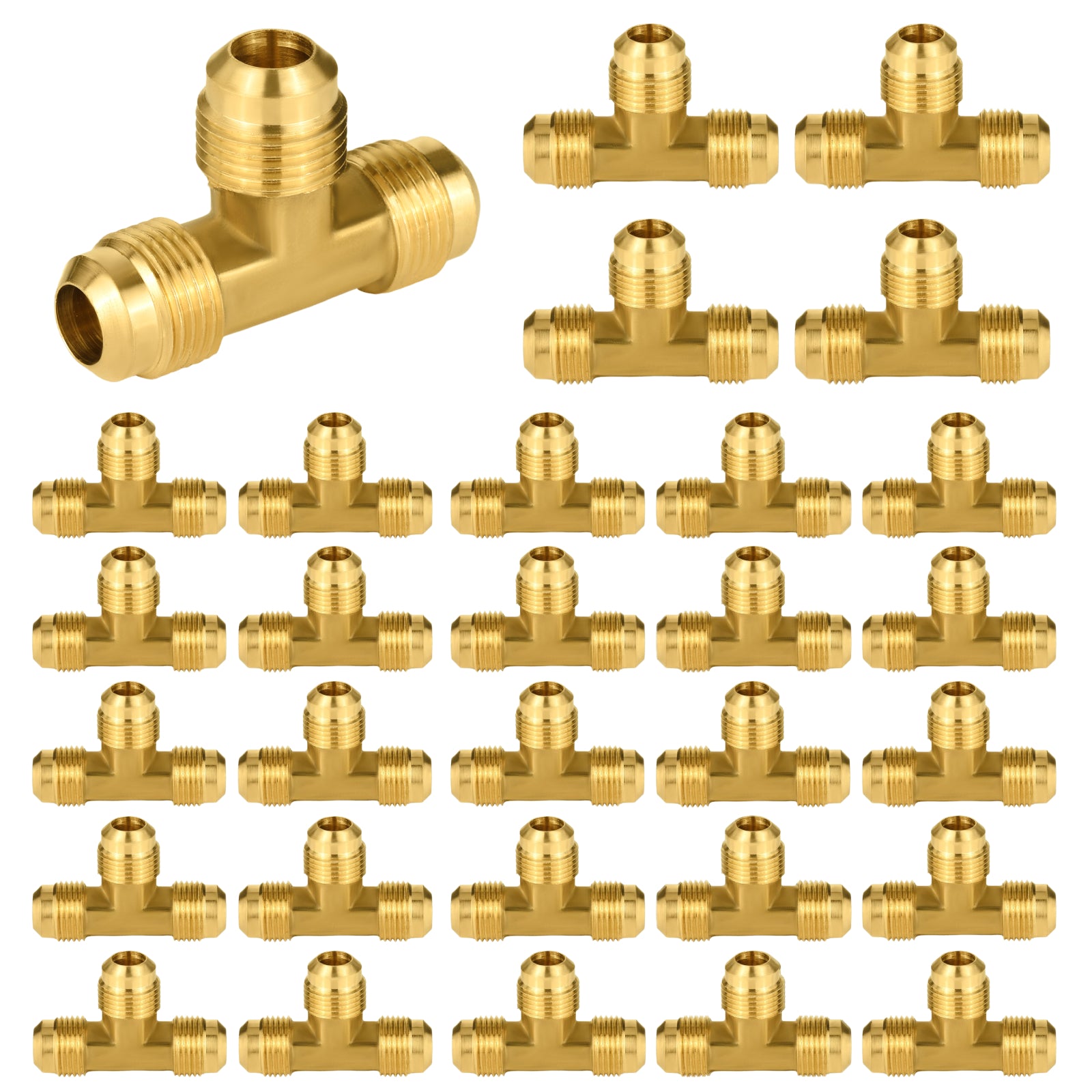 brass flare tee pick size to add 20