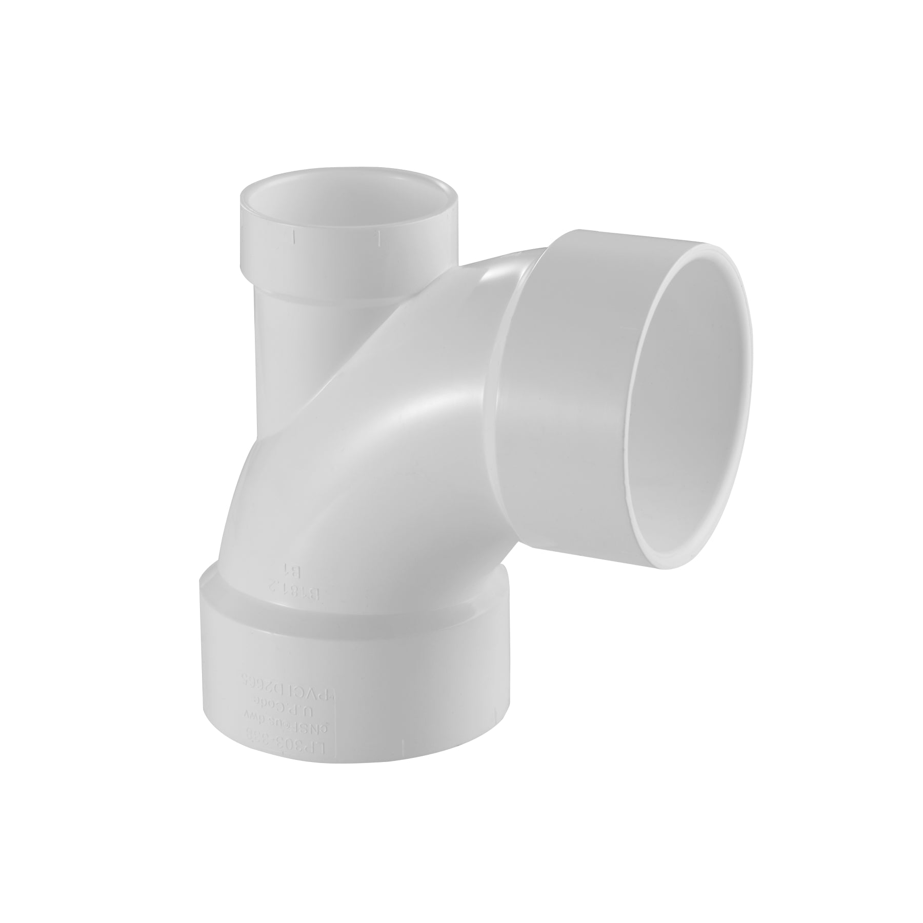PVC DWV 1/4 Bend w/ Low Heel Inlet (H x H x H) - Pick Size to Add