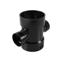 4" x 4" x 2" x 2" ABS DWV DOUBLE SANITARY TEE, REDUCING