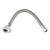 12-inch 3/8" c 7/8" bc, braided polymer toliet hose