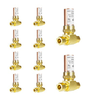 10 pcs 3/8" od comp. 3/8" od female comp. , tee copper water hammer arrestor for dishwasher connection