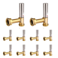 10 pcs 3/4" swivel fht 3/4" mht water hammer arrestor tee for washing machine, stainless steel