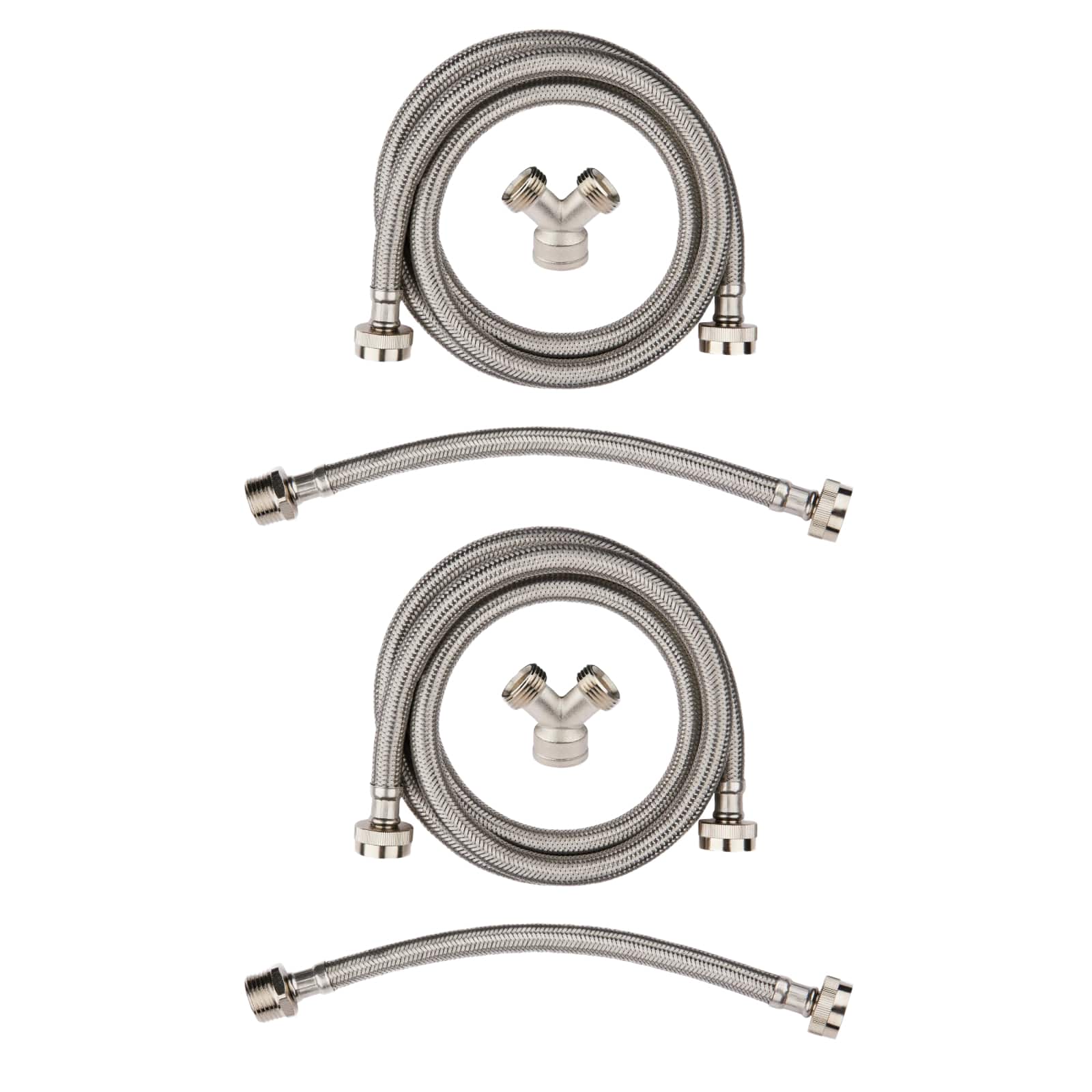 steam dryer installation kit stainless steel hose with 3 4 fht 90 degree elbow 11