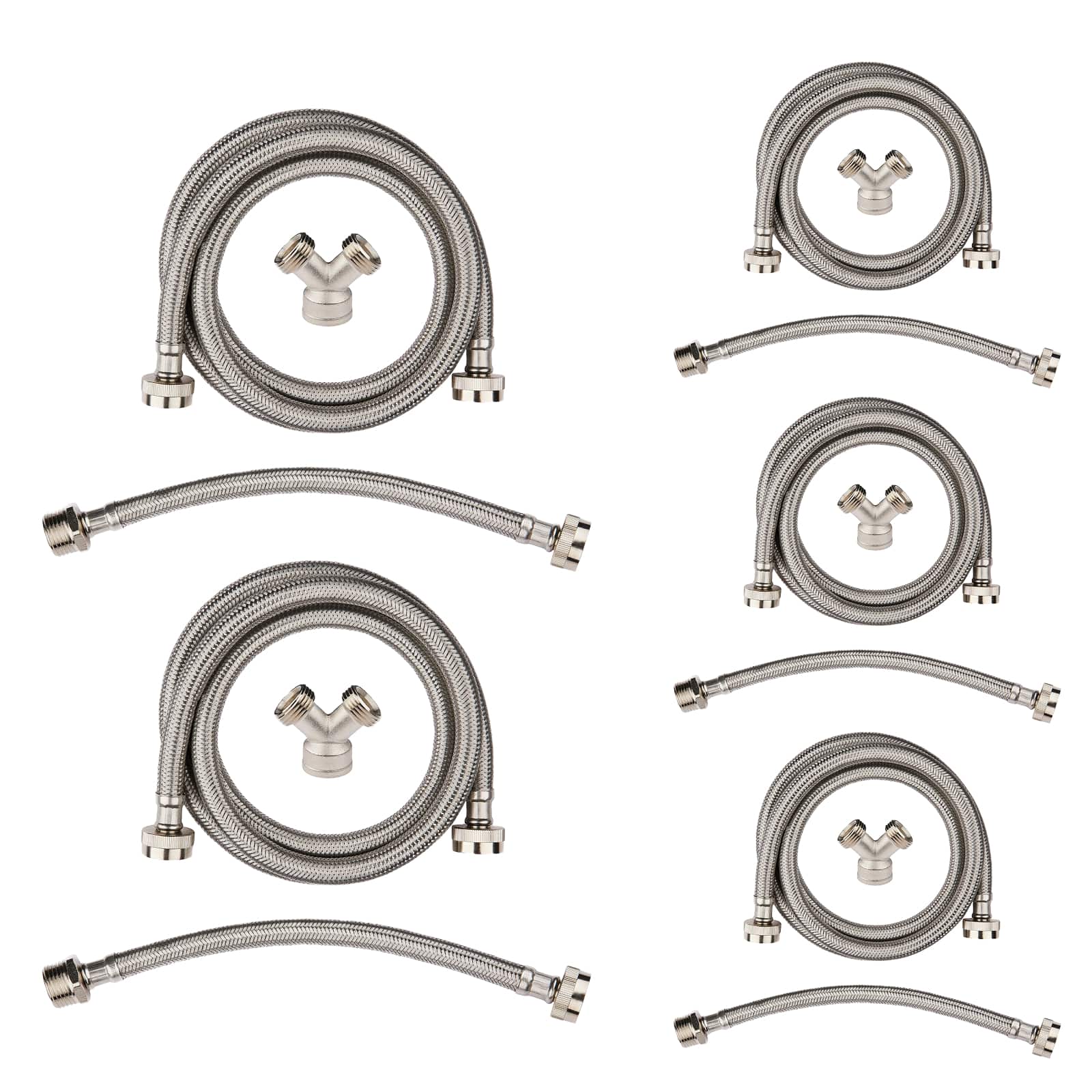 steam dryer installation kit stainless steel hose with 3 4 fht 90 degree elbow 12