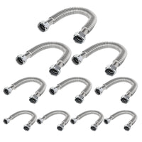 10 pcs 1" fip 1" fip 18" ss corrugated hose