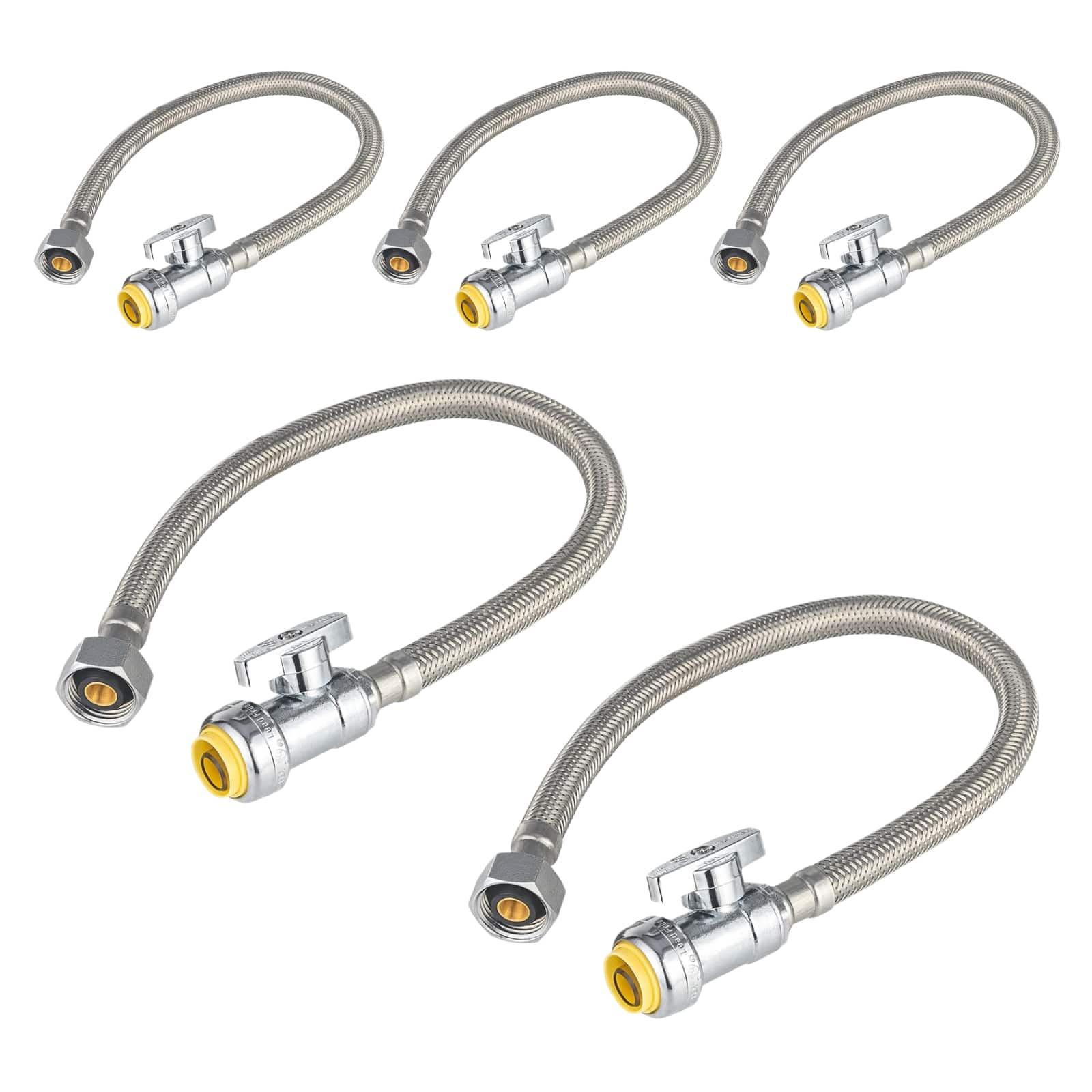 1 2 push x 1 2 fip faucet hose connector with stop valve 9