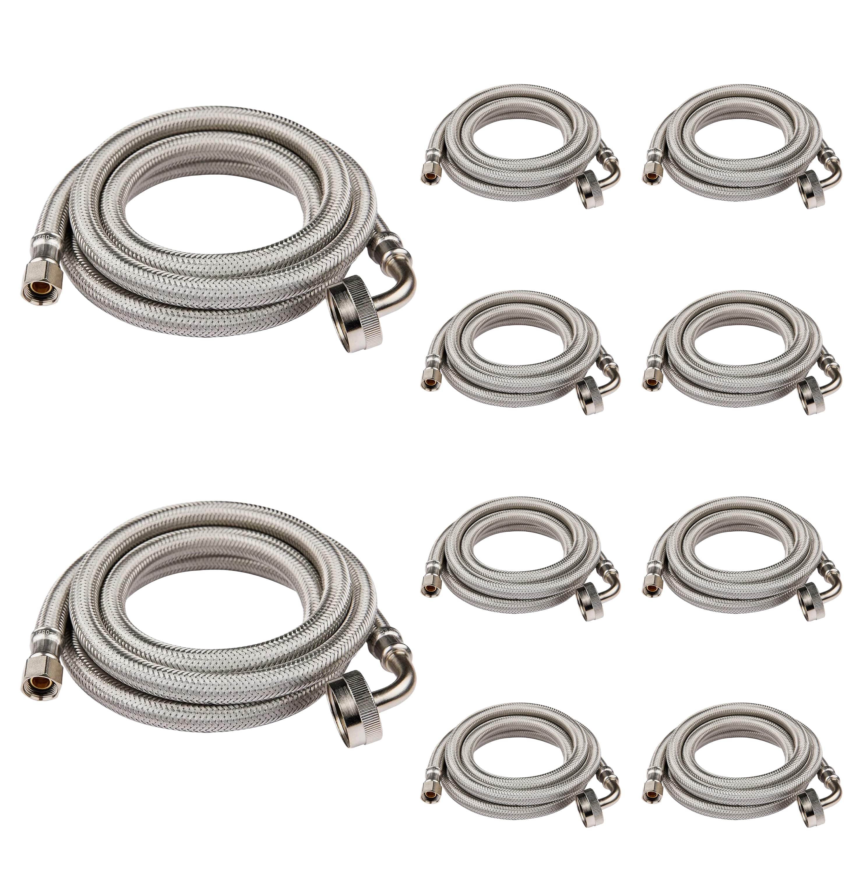 10-Pack 6ft Dishwasher Hose, with 90-Degree FGH Elbow Water Supply Line, Premium Braided Stainless Steel