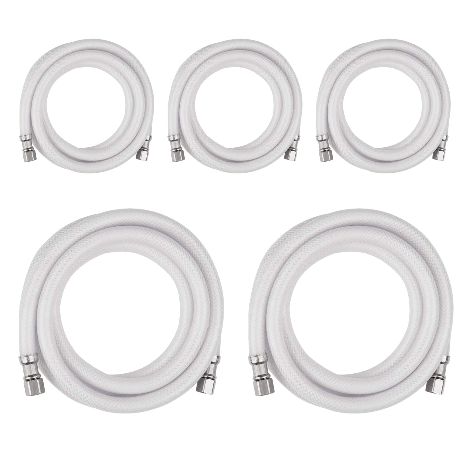 fridge ice maker water connector line polyester reinforced pvc 1 4 comp by 1 4 comp connection white 10