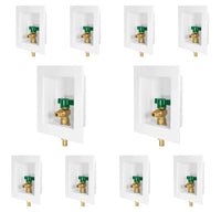 10 pcs 1/2" pex crimp (f1807) inlet, ice maker outlet box,