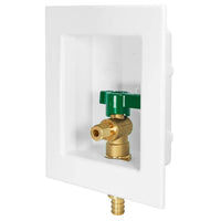 1/2" pex crimp (f1807) inlet, ice maker outlet box,