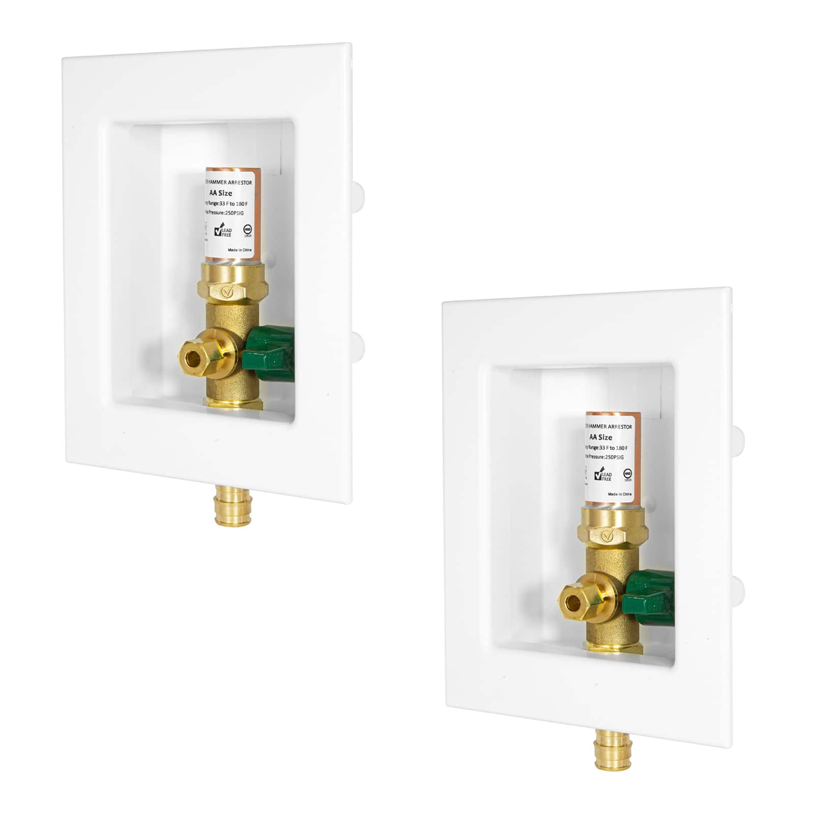 pex crimp f1807 inlet ice maker outlet box 12