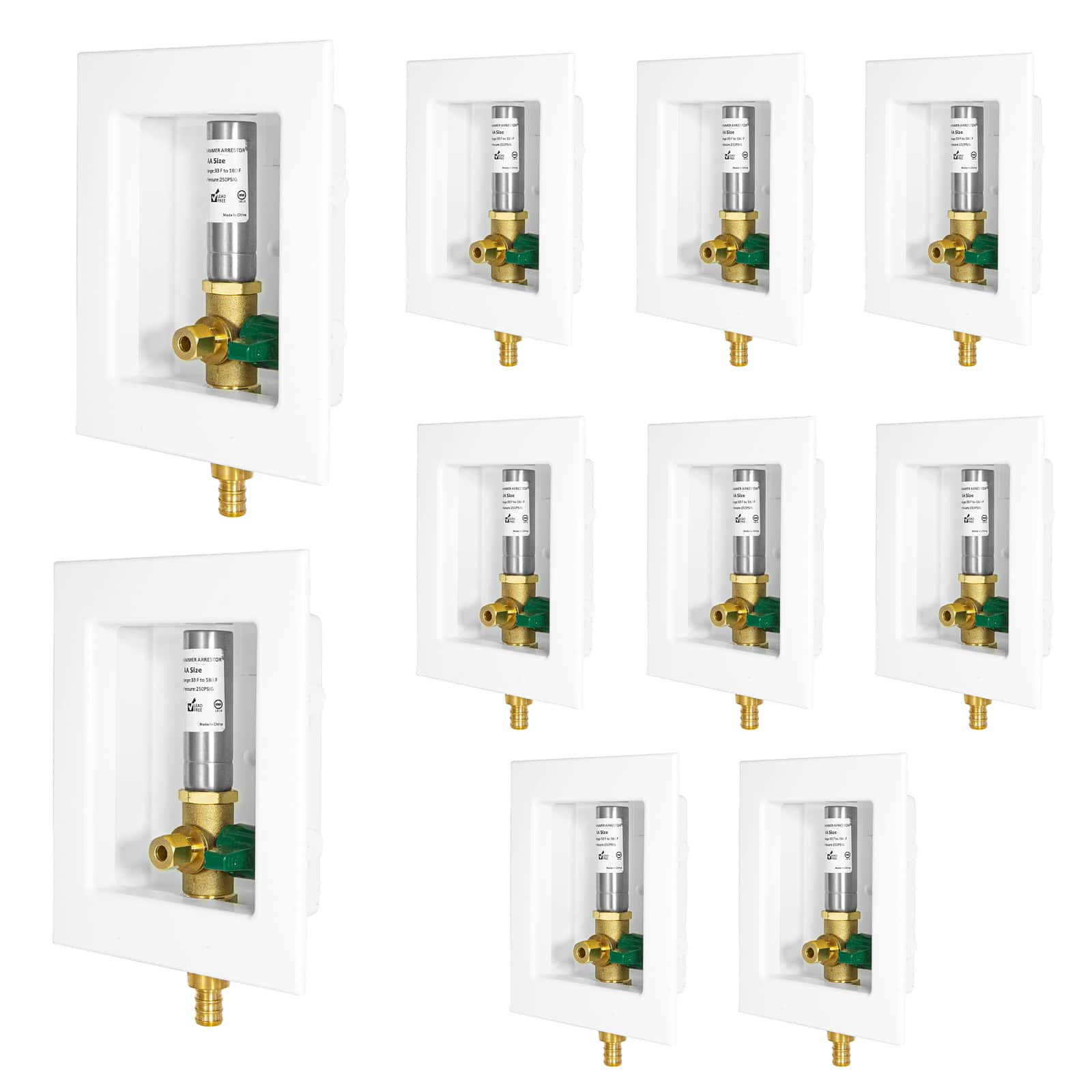 pex crimp f1807 inlet ice maker outlet box 18