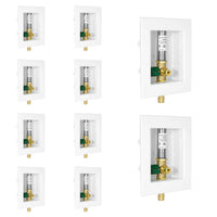 10 pcs 1/2" pex expansion (f1960) inlet, ice maker outlet box, with stainless steel arrestor
