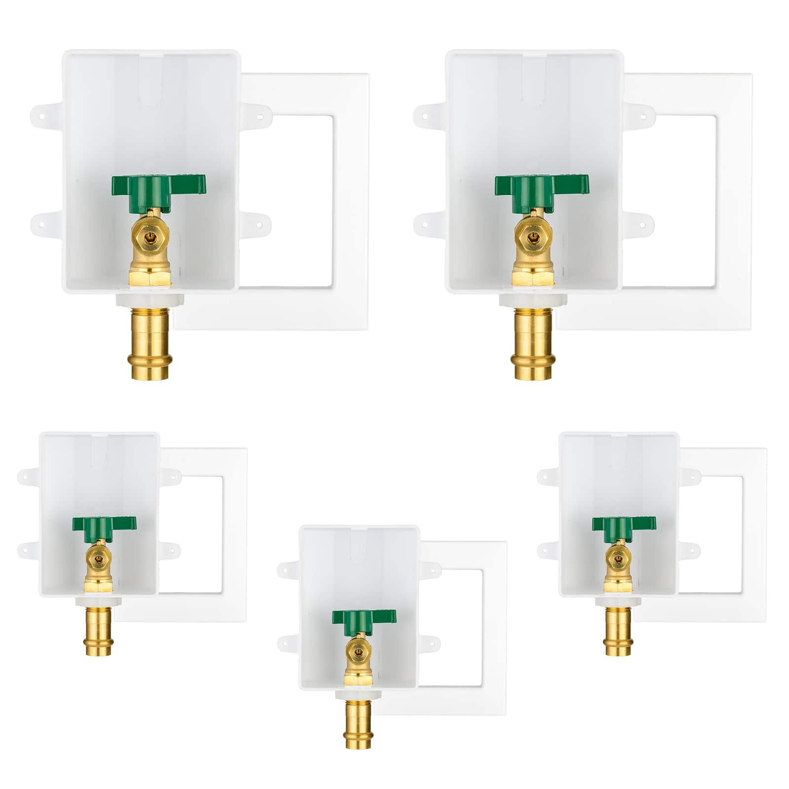 copper press inlet ice maker outlet box with installed turn ball valve 4