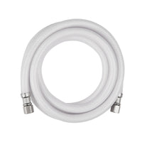 10ft-fridge-ice-maker-water-connector-line,-polyester-reinforced-pvc,-1/4"-comp-by-1/4"-comp-connection,-white