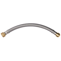 3/4" push fit 3/4" fip, 12" flexible water heater connector hose