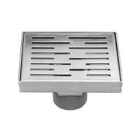 6" square shower drain with removable grate brushed polished 304 stainless steel shower drain floor shower drain with hair strainer adjustable levellingft