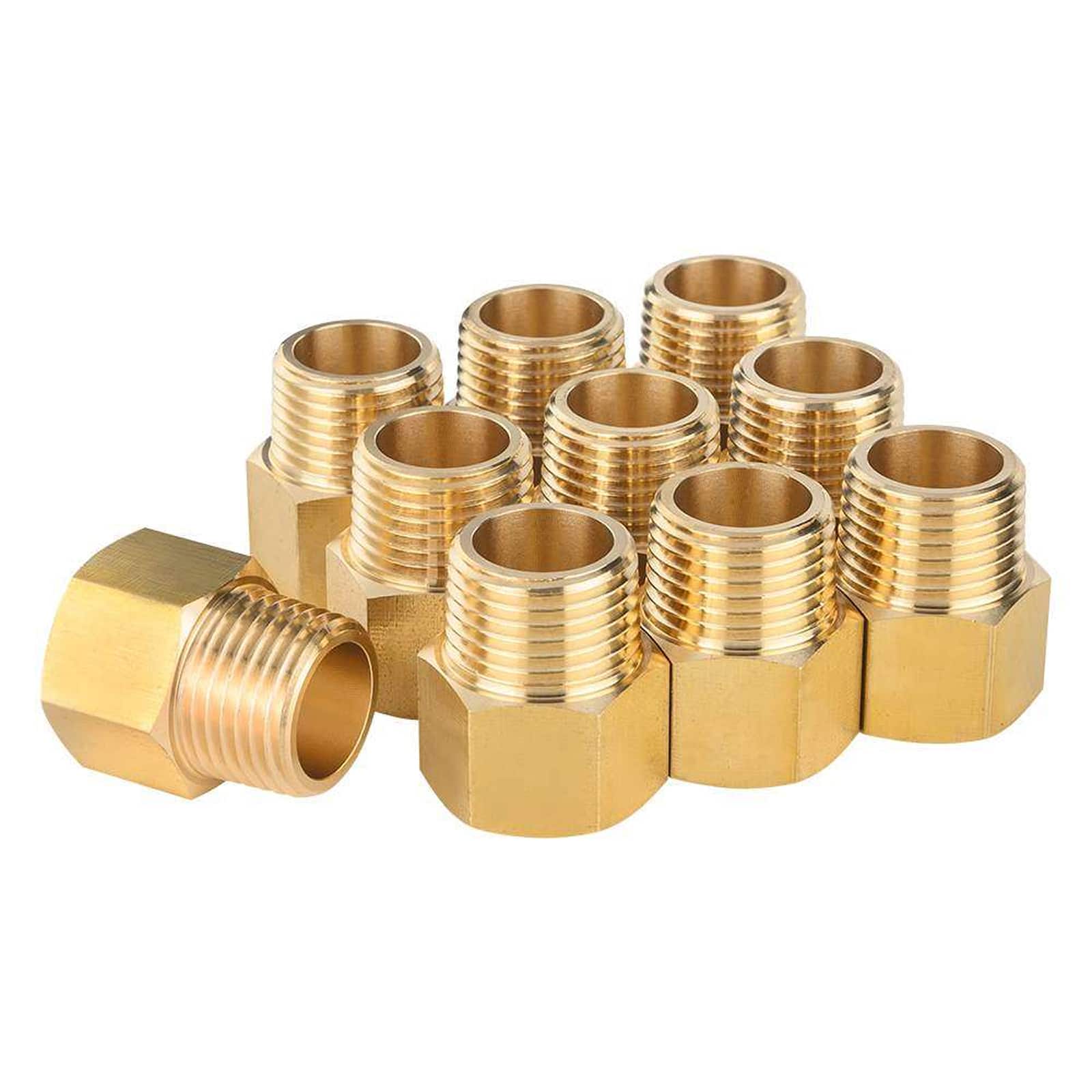 mnpt x fnpt brass connector 10