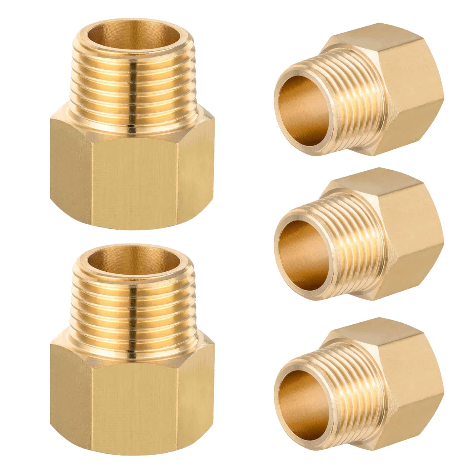 mnpt x fnpt brass reducing connector 12