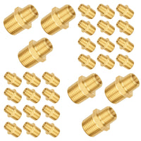 30-Pack 1/2" x 1/4" Male NPT Brass Hex Connector
