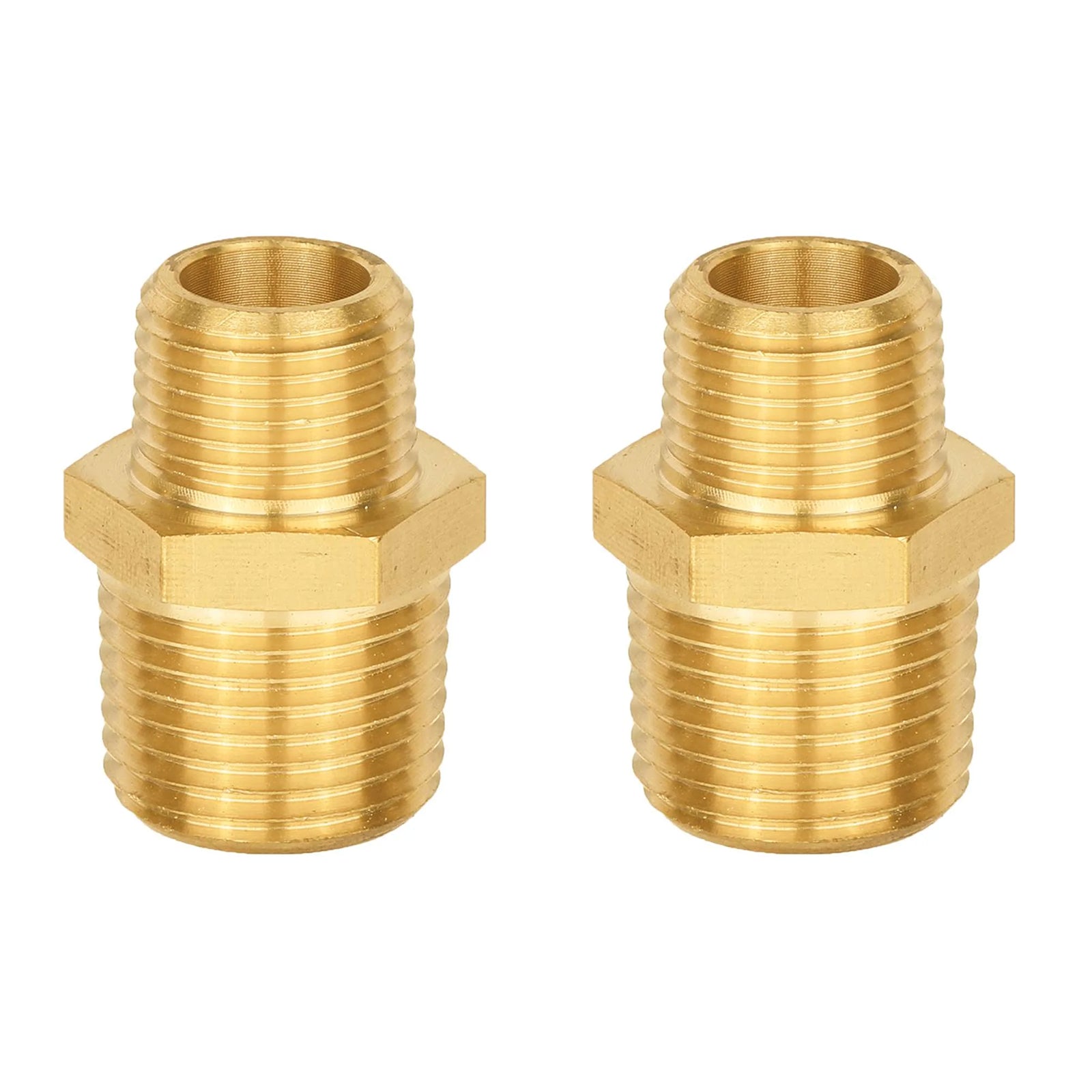 male npt brass hex connector pick size to add 6
