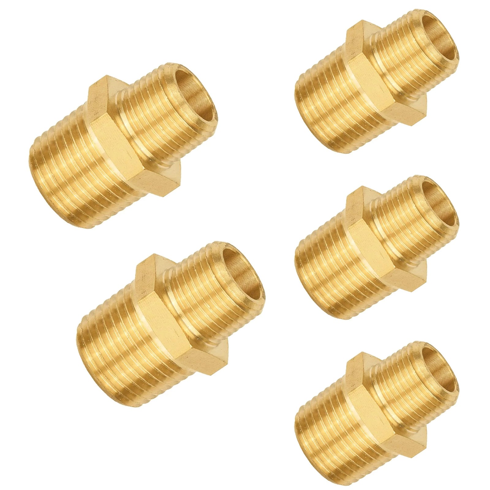 male npt brass hex connector pick size to add 7