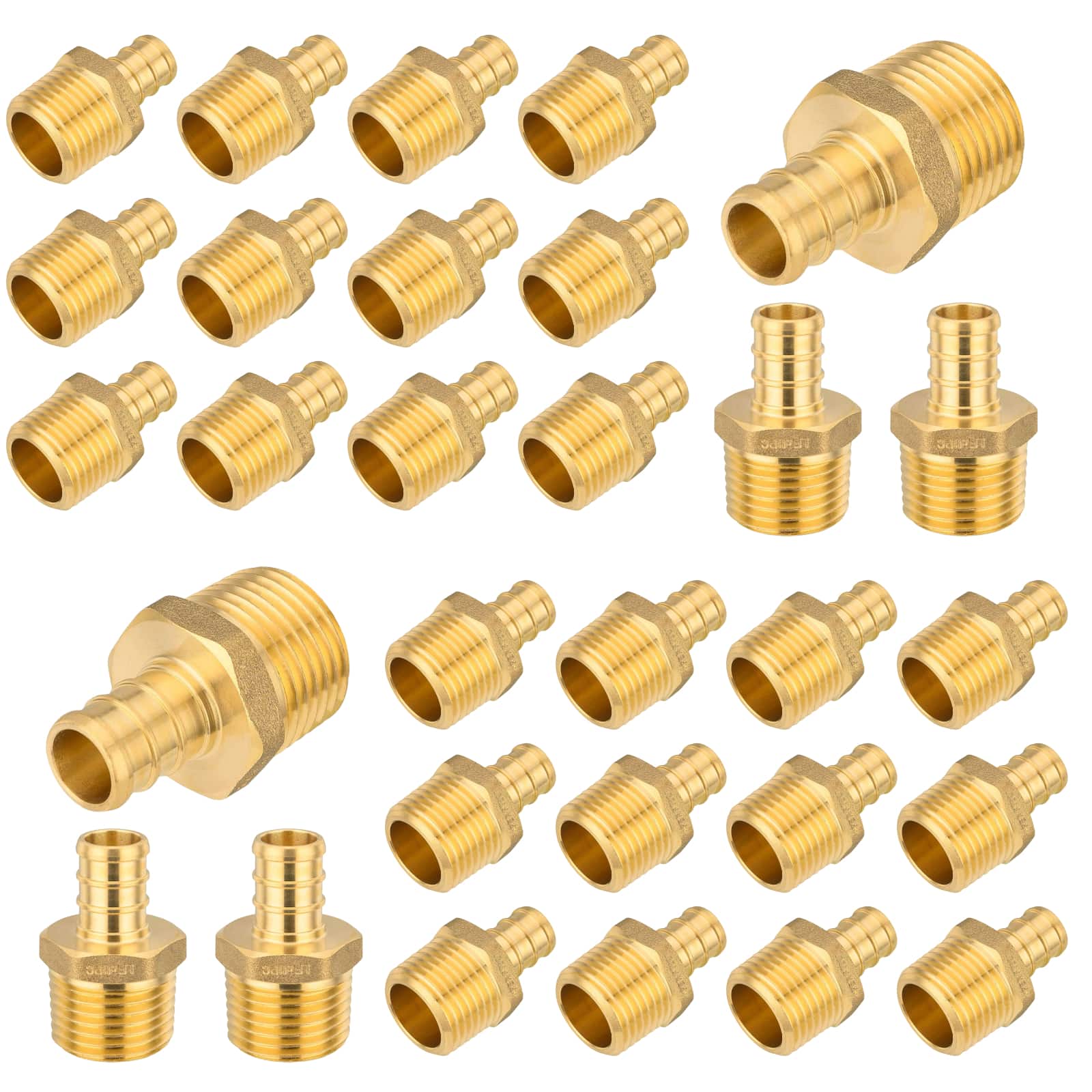 pex b crimp x male threaded adapter lead free 13