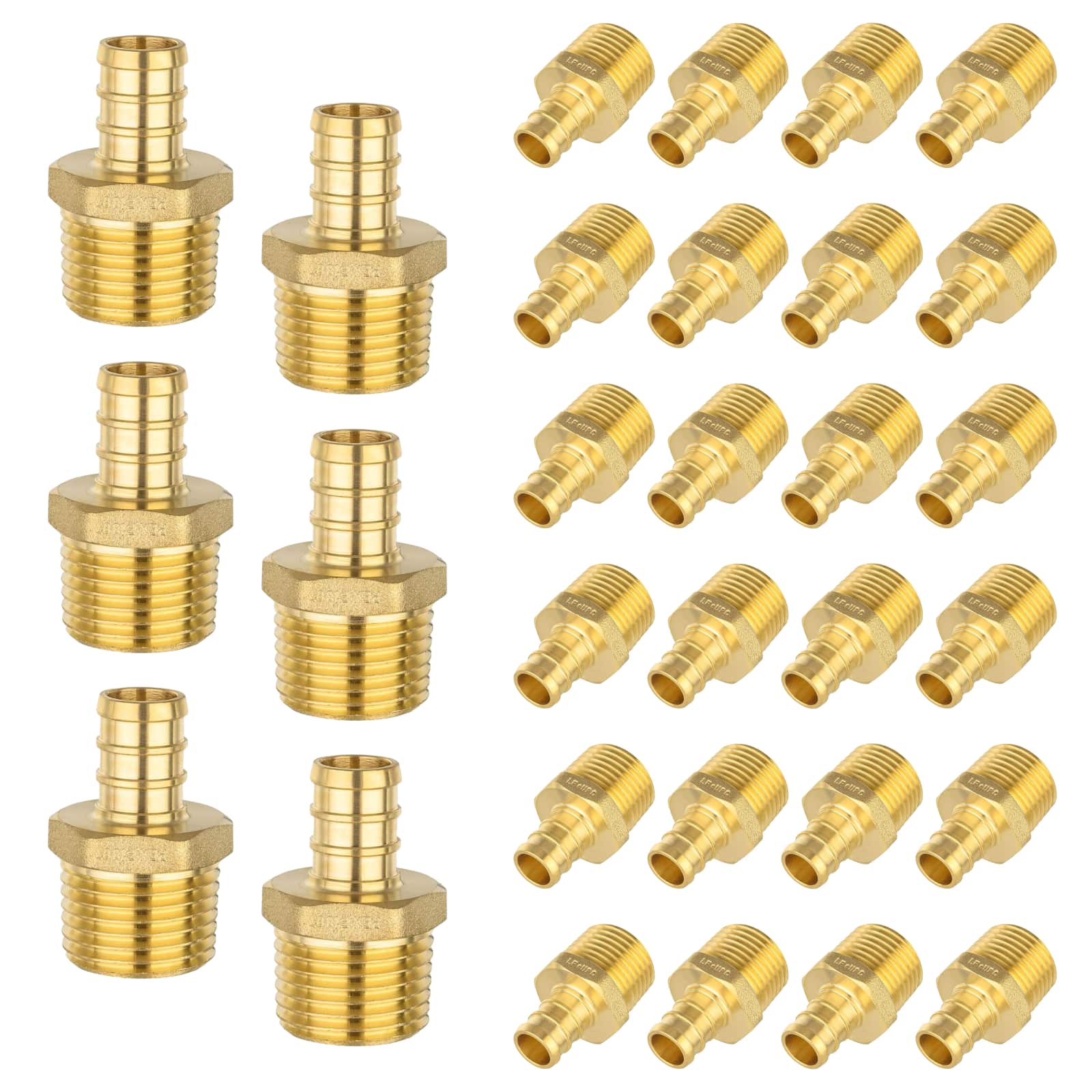 pex b crimp x male threaded reducing adapter lead free 14