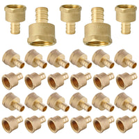 30-Pack PEX-B Crimp 1/2" PEX x 1/2" Female Threaded Adapter (Lead Free)