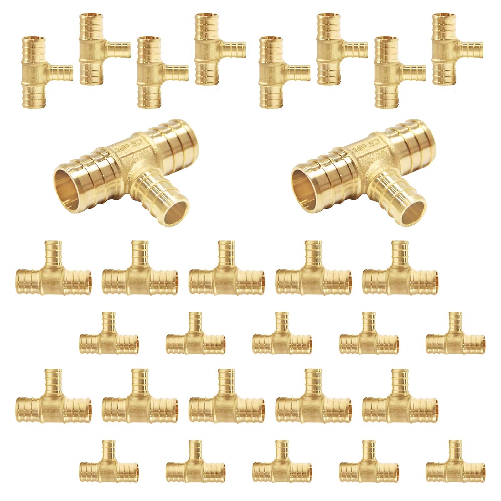 pex b crimp x pex reducing tee lead free 13