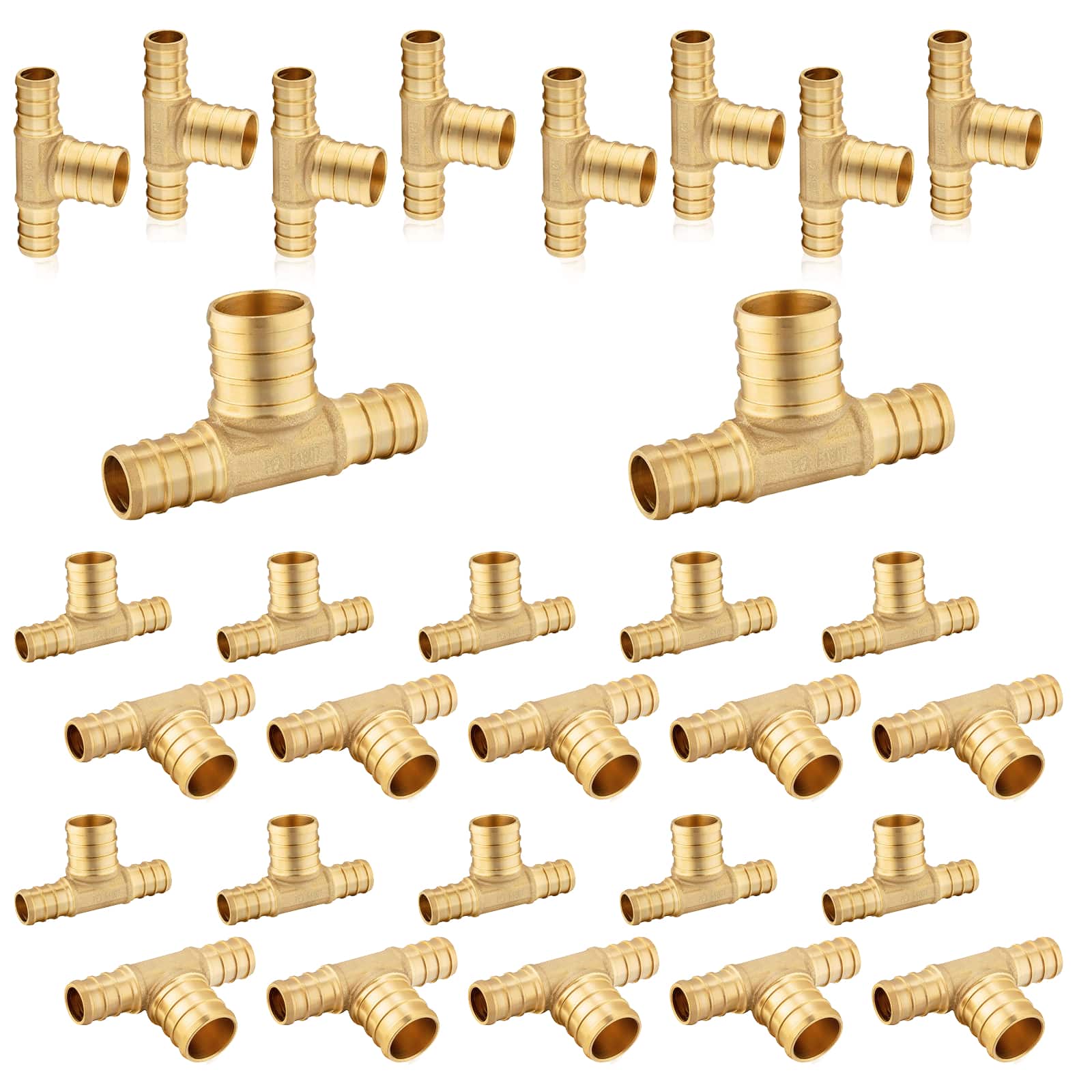 pex b crimp x pex reducing tee lead free 19