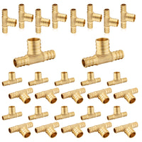 30-Pack PEX-B Crimp 1/2" PEX x 1/2" PEX x 3/4" PEX Reducing Tee (Lead Free)