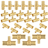 30-Pack PEX-B Crimp 1" PEX x 1" PEX x 1/2" PEX Reducing Tee (Lead Free)
