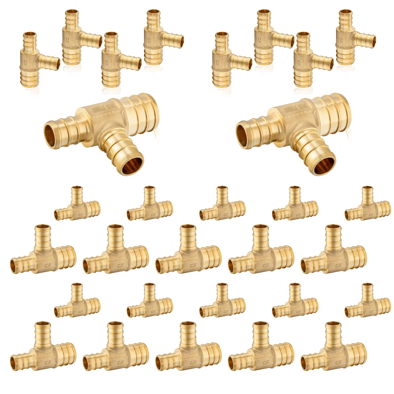 pex b crimp x pex reducing tee lead free 37