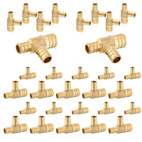 30-Pack PEX-B Crimp 1" PEX x 3/4" PEX x 3/4" PEX Reducing Tee (Lead Free)