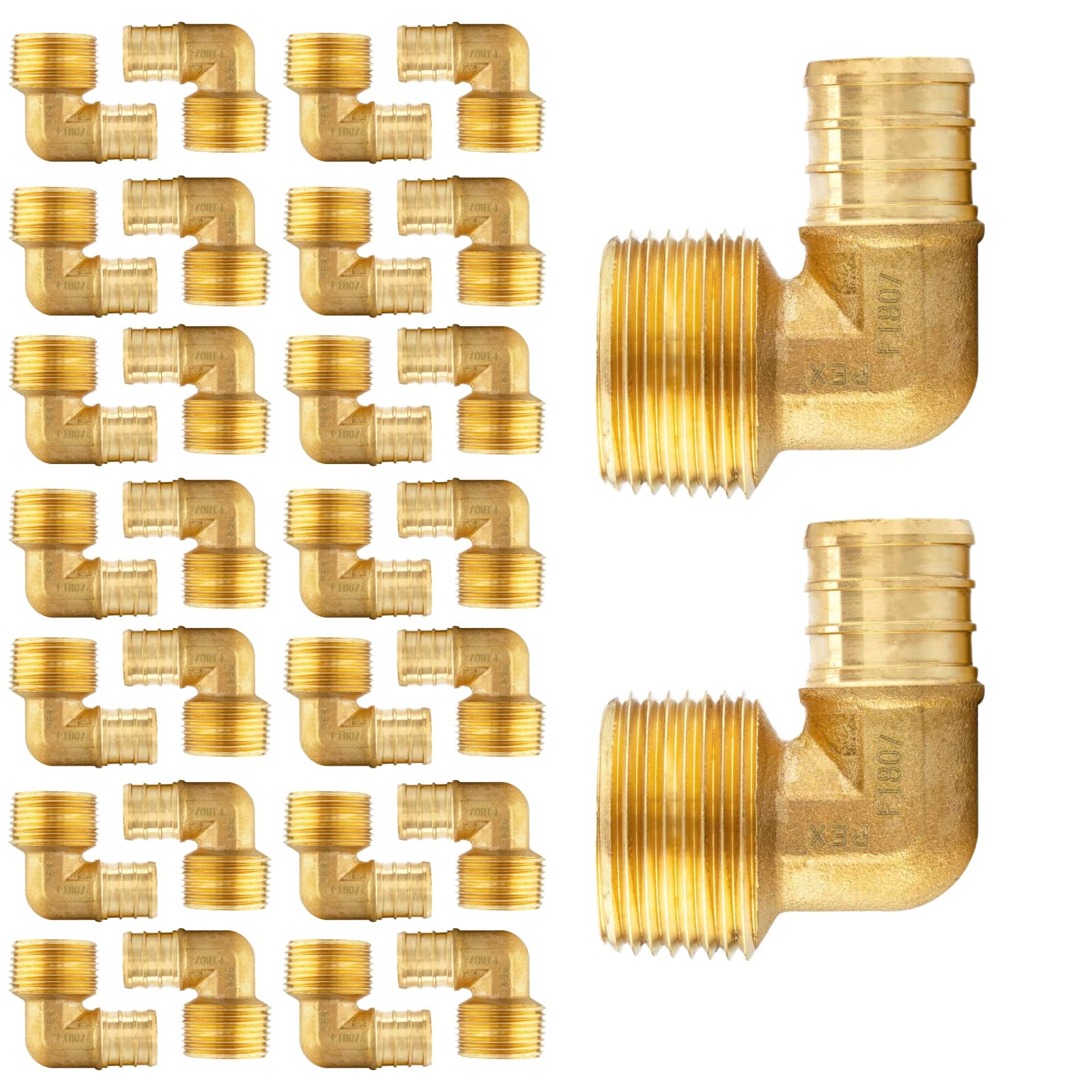 pex b crimp x male threaded reducing elbow lead free 13