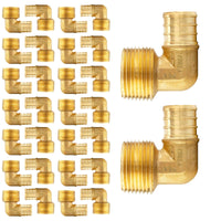 30-Pack PEX-B Crimp 3/4" PEX x 1/2" Male Threaded Elbow (Lead Free)