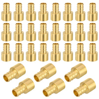 30-Pack PEX-B Crimp 1/2" PEX x 1/2" Female Copper Sweat Adapter (Lead Free)