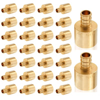 30-Pack PEX-B Crimp 1/2" PEX x 3/4" Female Copper Sweat Adapter (Lead Free)