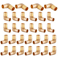 30-Pack PEX-B Crimp 3/4" PEX x 3/4" Male Copper Sweat Elbow (Lead Free)