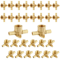 30-Pack PEX-B Crimp 3/4" PEX x 3/4" PEX x 1/2" Drop Ear Tee (Lead Free)