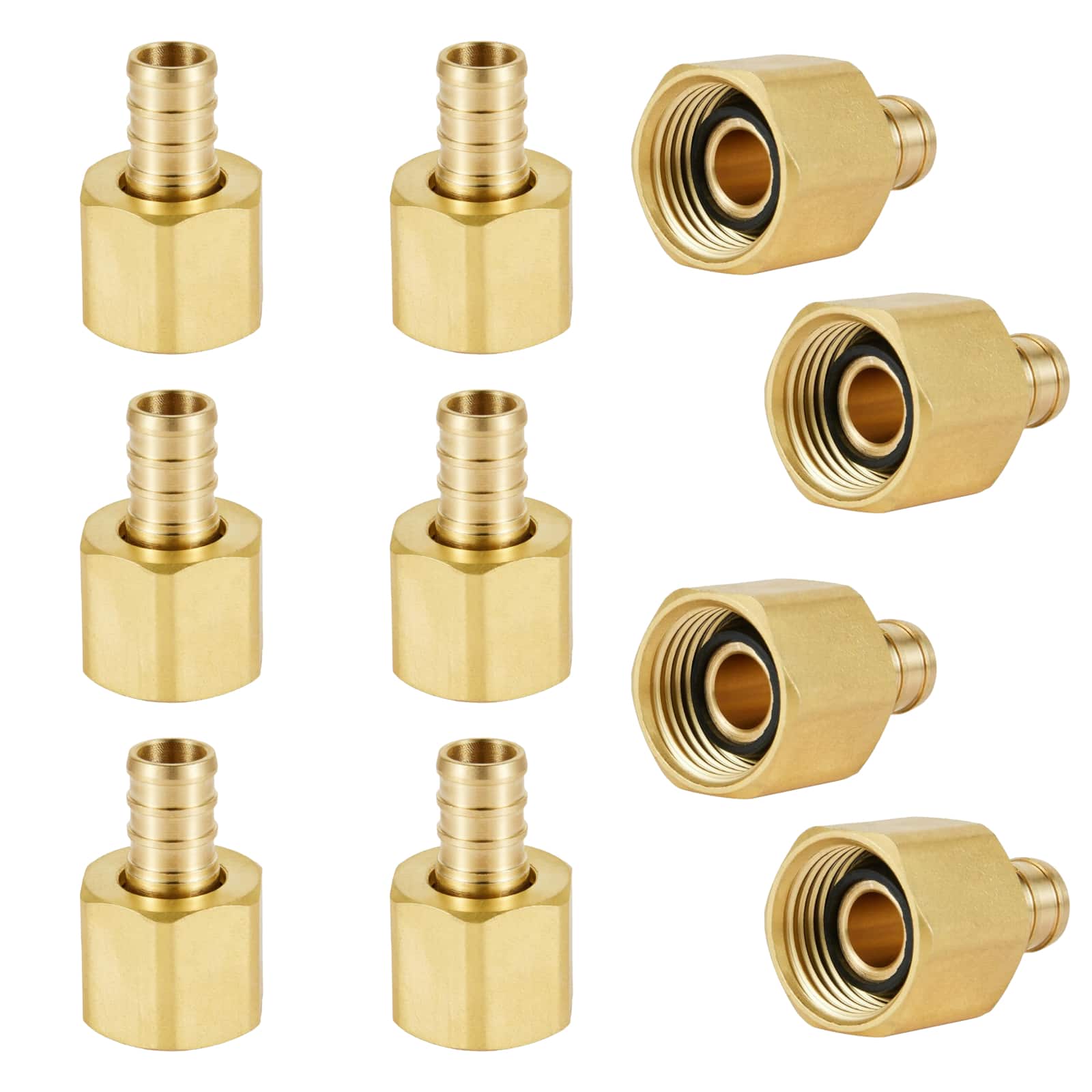 pex b crimp x female npt brass swivel adapter lead free 8